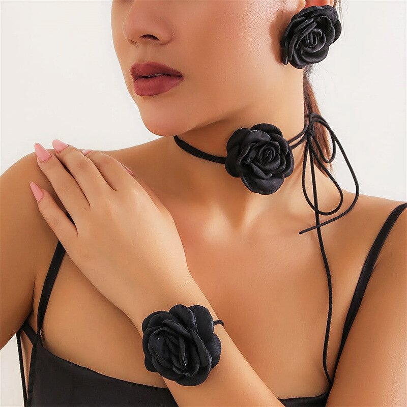 Rose Jewelry Set Factory - Custom Romantic Big Flower Set