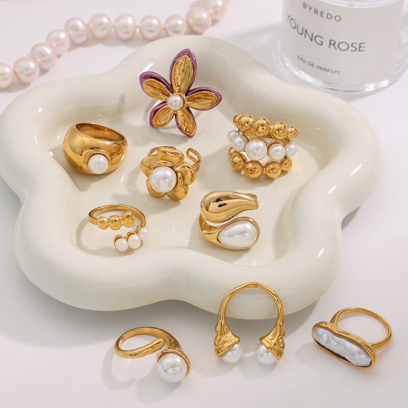 Titanium Steel Ring Supplier - Custom Non Fading Pearl