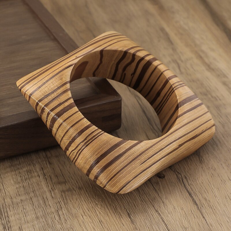 Wooden Bracelet Supplier - Custom Tree Grain Geometric