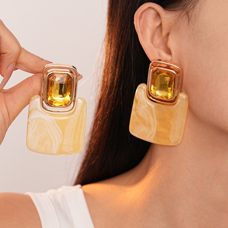 Geometric Earrings Manufacturer - Custom Anti-allergy Maillard