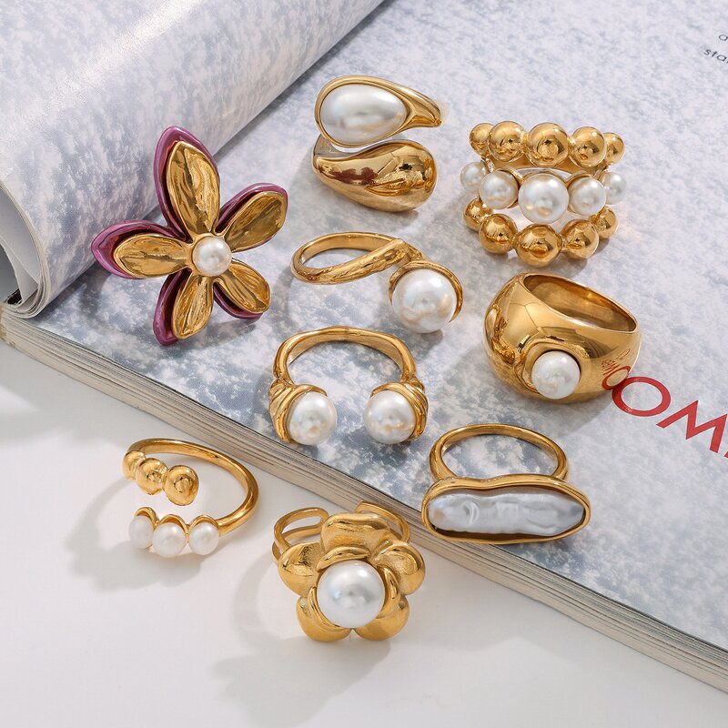 Titanium Steel Ring Supplier - Custom Non Fading Pearl