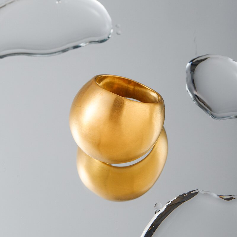 Stainless Steel Ring Factory - Custom Chubby Matte Brushed