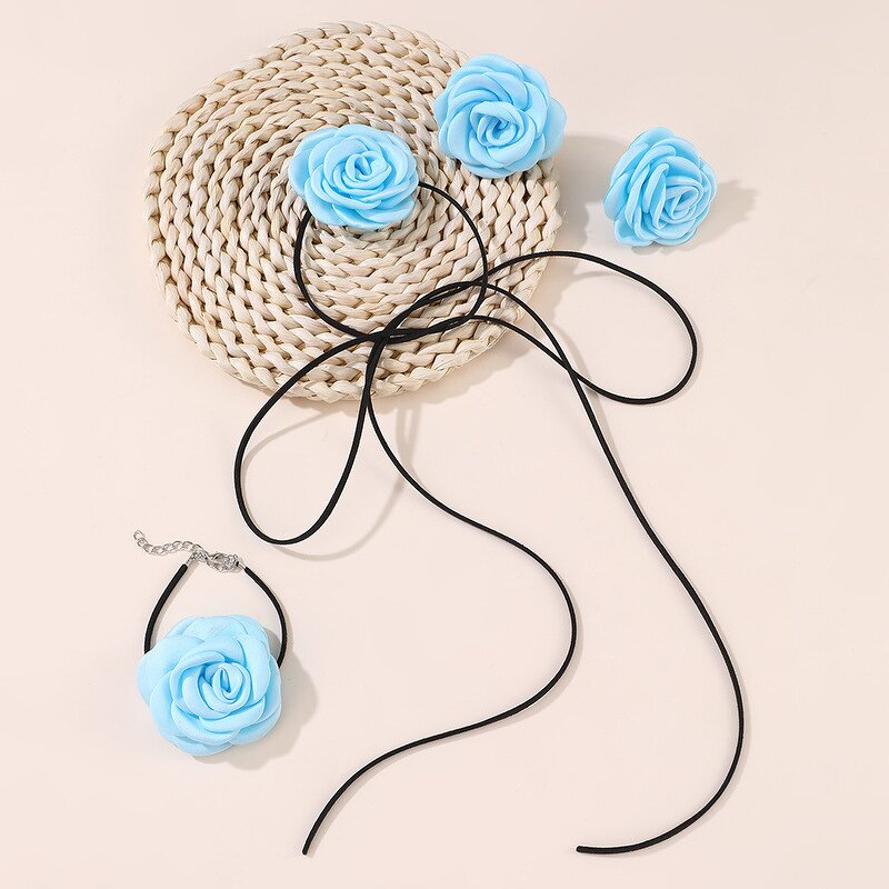 Rose Jewelry Set Factory - Custom Romantic Big Flower Set