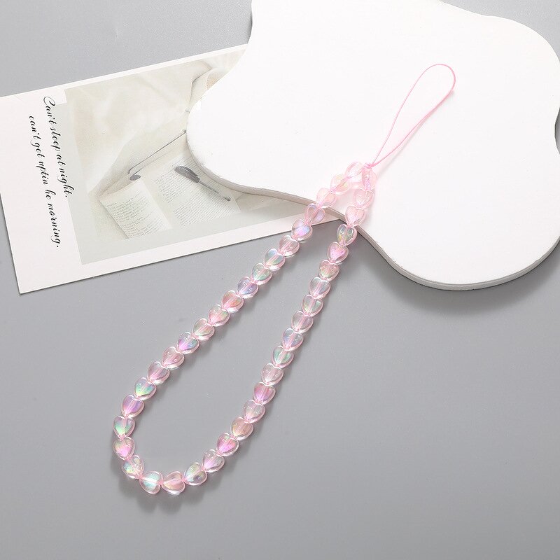 Mobile Phone Pendant Supplier - Custom Love Beaded Wrist Strap