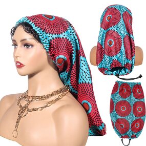 Sleep Cap Manufacturer - OEM/ODM Custom African Print Double Layer Silk Bonnet