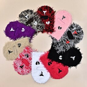 Balaclava Manufacturer - OEM/ODM Custom Fuzzy Grassy Distressed Knitted Skimask