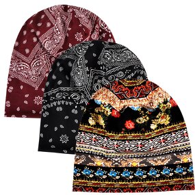 Skull Cap Manufacturer - OEM/ODM Custom Boho Slouchy Bandanna Cotton Beanie