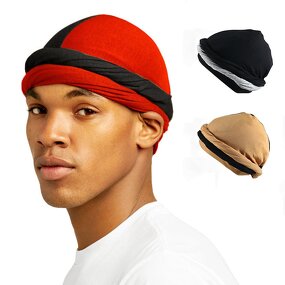 Durag Manufacturer - OEM/ODM Custom Color Block Satin Lined Turban Head Wrap