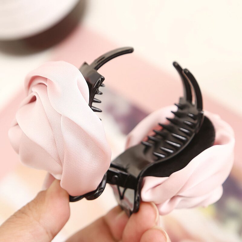 Hair Claw Clip Manufacturer - Custom Satin Fabric Flower