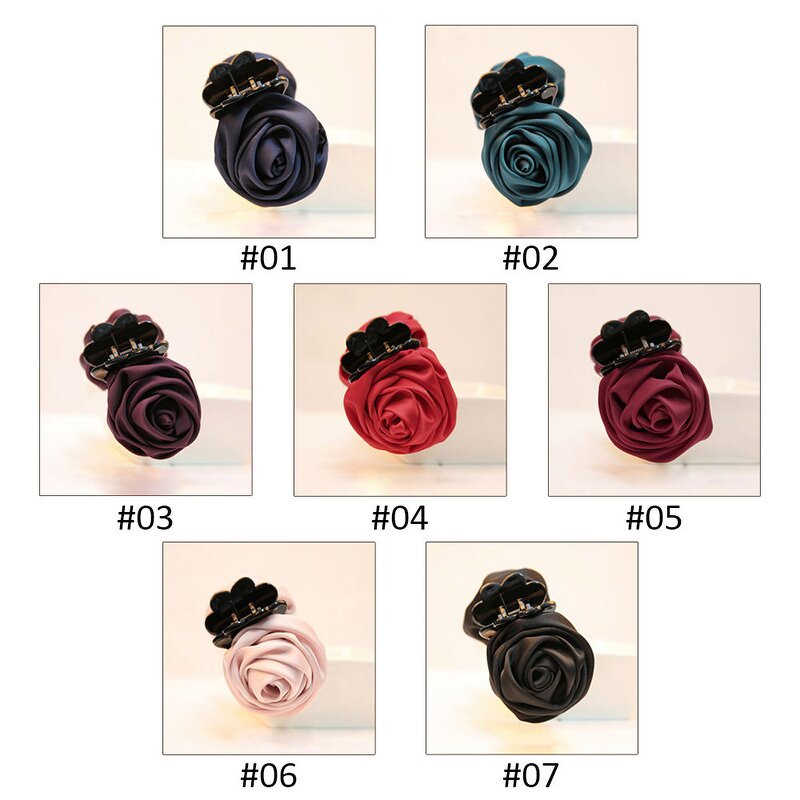 Hair Claw Clip Manufacturer - Custom Satin Fabric Flower