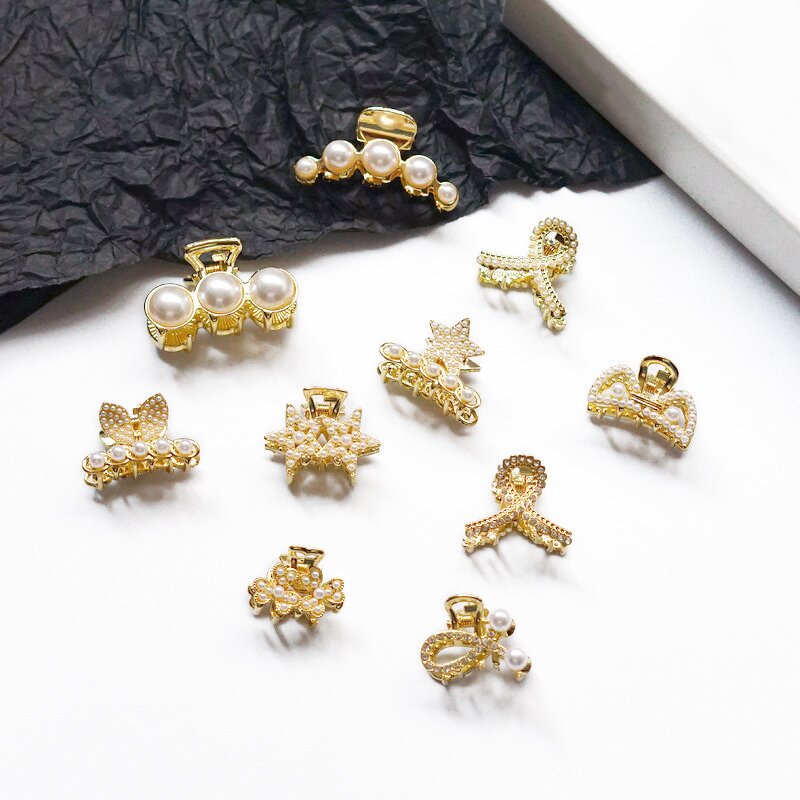 Hair Claw Clips Factory - ODM Small Pearl Rhinestone