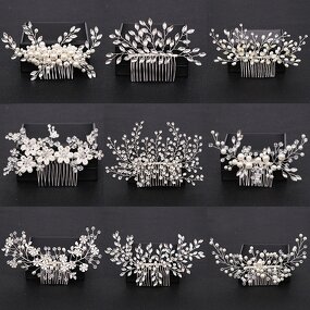 Hair Comb Supplier - Fashion Rhinestone Pearl Alloy