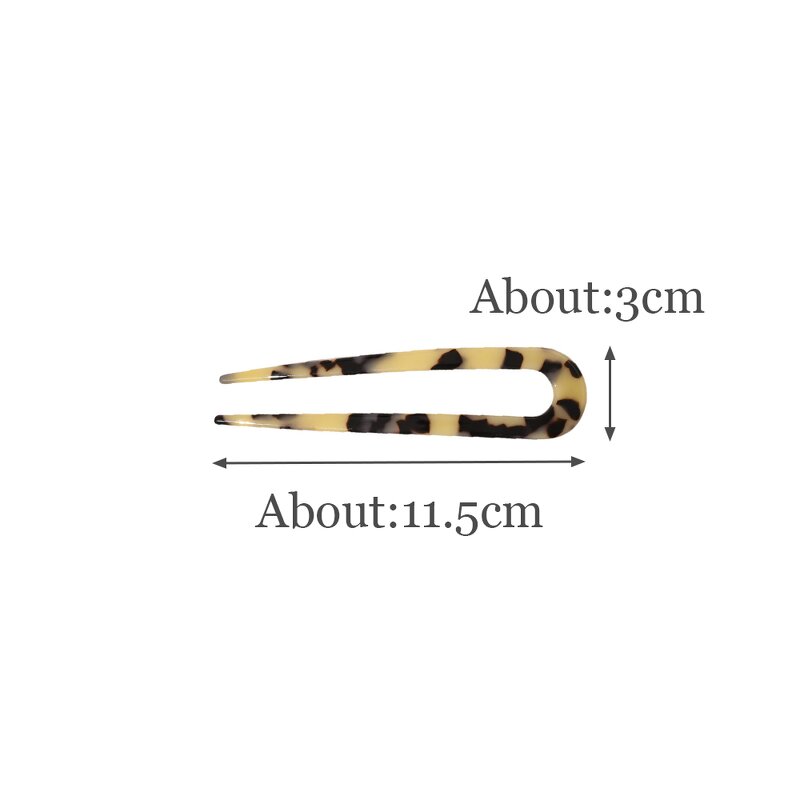 U Shape Hair Fork Supplier - ODM Colorful Marbling Metal