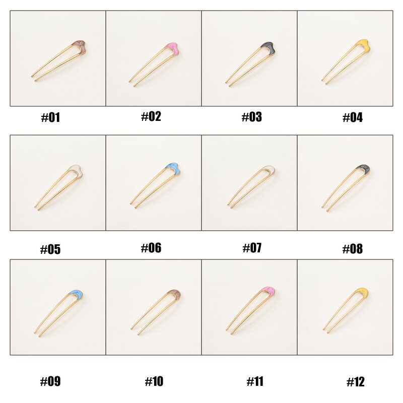 Alloy Hairpin Factory - Custom Big Pearls Golden Metal