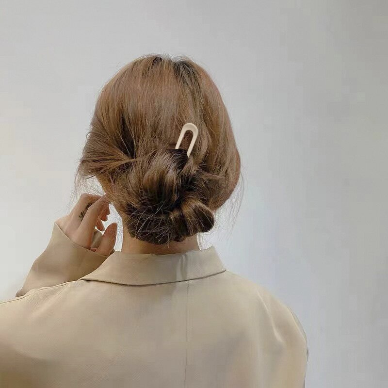 U Shape Hairpin Manufacturer - Custom Marbling Golden Alloy