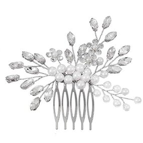 Bridal Comb Manufacturer - Hot Sale Alloy Rhinestone Leaves