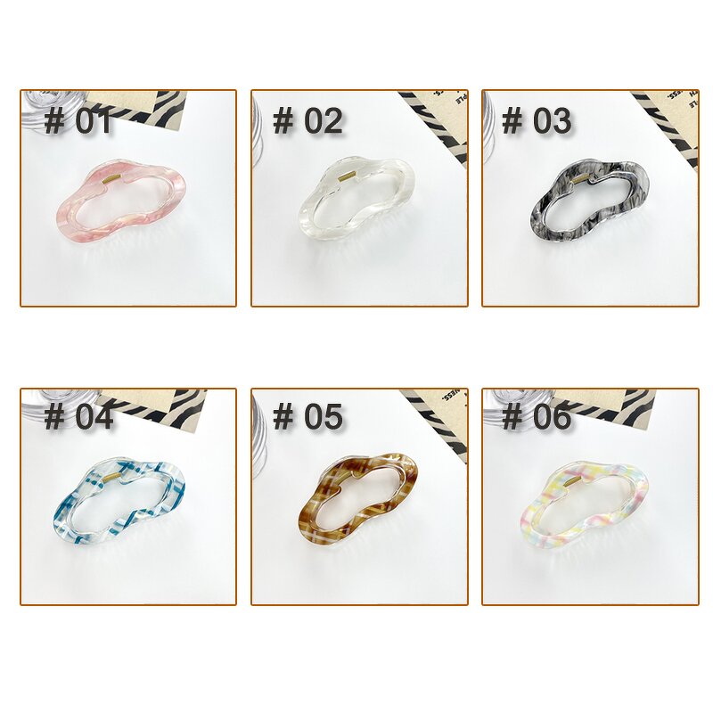 Hair Clips Supplier - Korean Geometric Gradient Shark