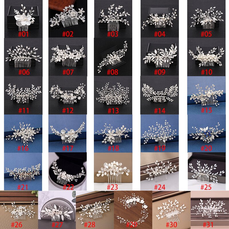 Hair Comb Supplier - Fashion Rhinestone Pearl Alloy