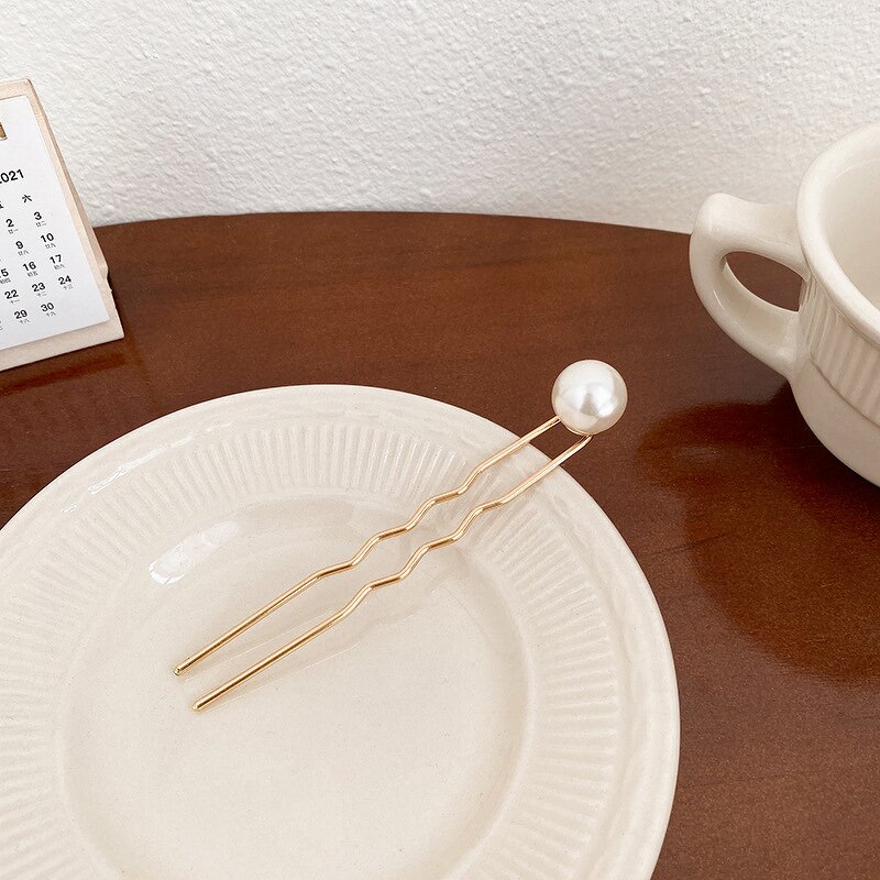 U-shaped Hairpin Supplier - Custom Retro Rhinestone Black