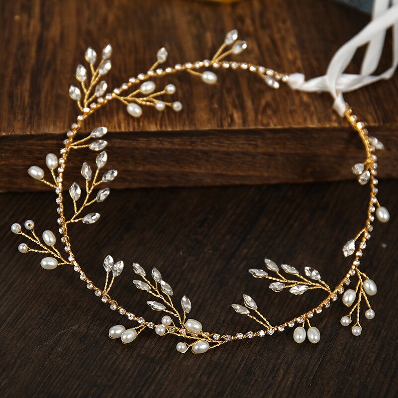 Bridal Headband Supplier - Custom Rhinestone Ribbon Hand-woven