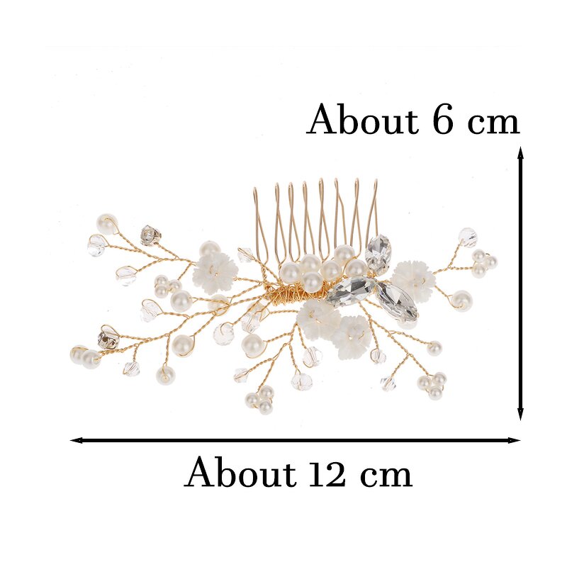 Pearl Hair Comb Factory - Custom Full Beaded Golden Alloy