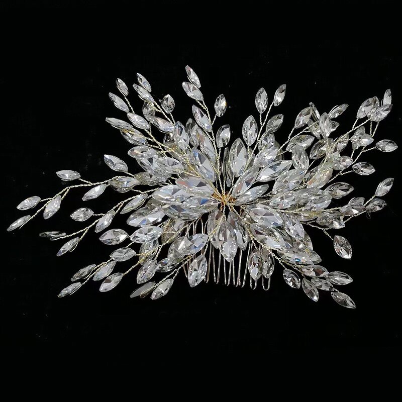 Hair Comb Supplier - Custom Flower Plants Rhinestone