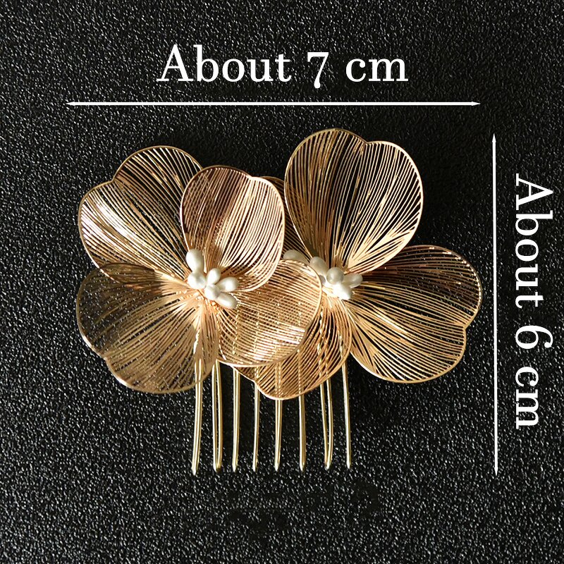 Hair Comb Supplier - Custom Silver Alloy White Floral