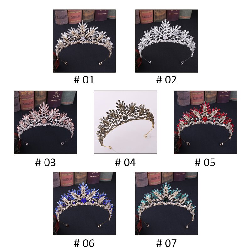 Bridal Crown Manufacturer - Western Crystal Leaf Rhinestone