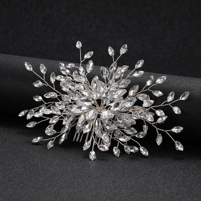 Hair Comb Supplier - Custom Flower Plants Rhinestone