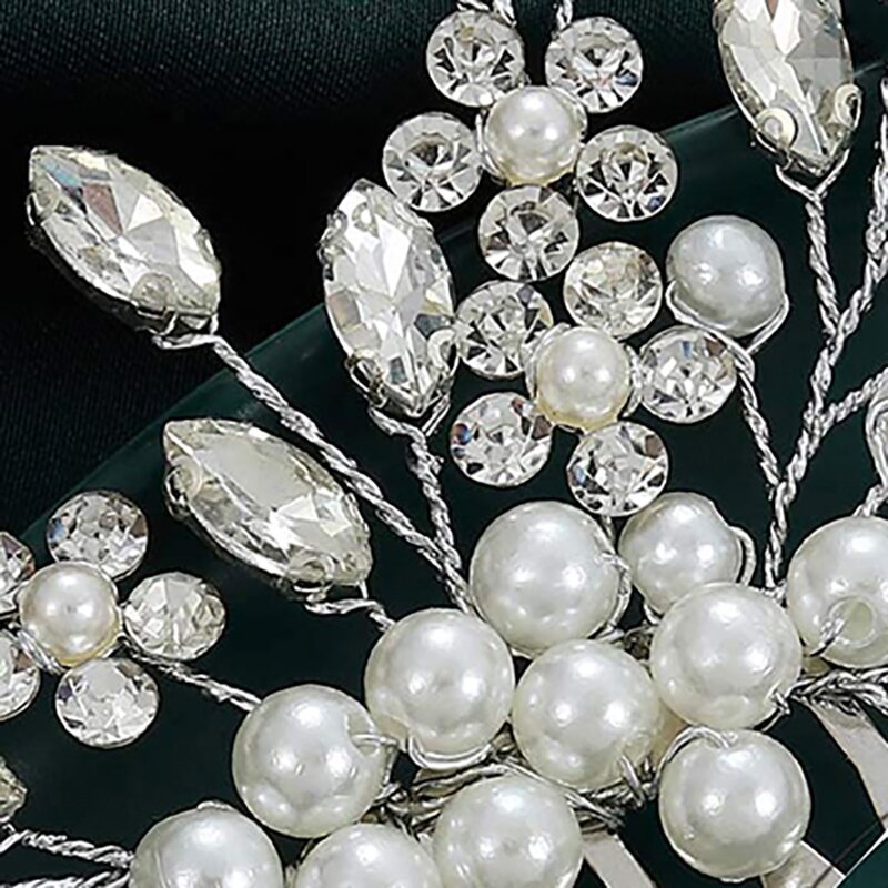 Bridal Comb Manufacturer - Hot Sale Alloy Rhinestone Leaves