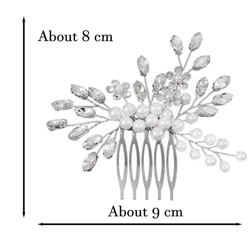 Bridal Comb Manufacturer - Hot Sale Alloy Rhinestone Leaves
