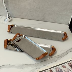 Coffee Tray Manufacturer - OEM/ODM Custom Eco-Friendly Leather Handle Tray