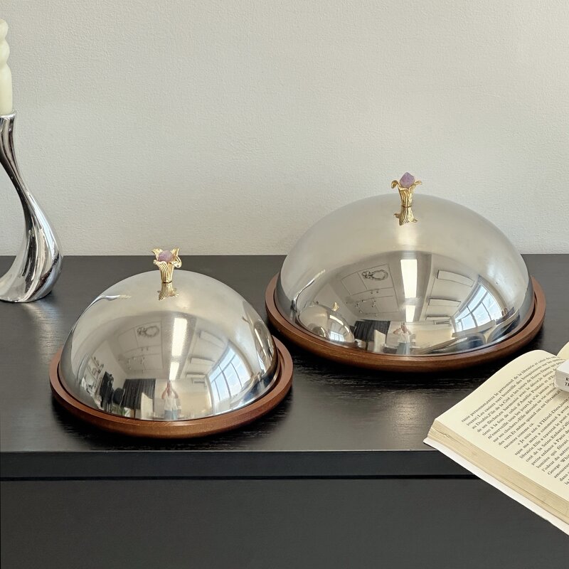 Wood Serving Tray Manufacturer - OEM/ODM Custom Amethyst Design Handled Tray