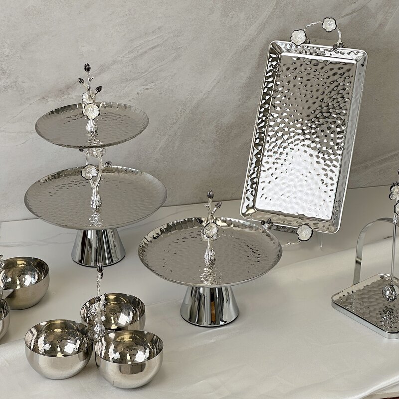 Serving Tray Manufacturer - OEM/ODM Custom Hand-Hammered Luxury Metal Tray