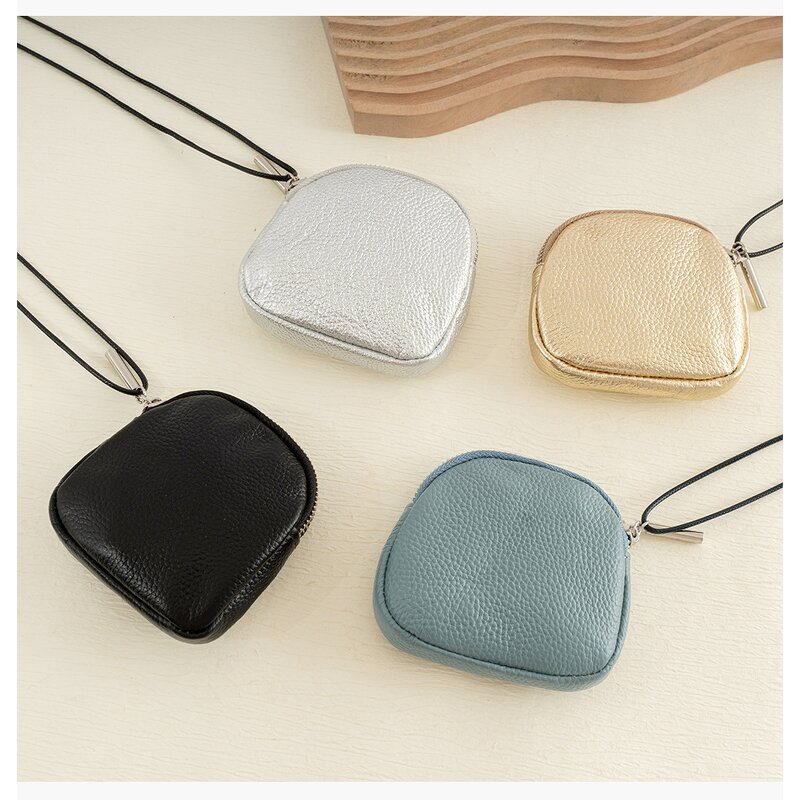 Coin Purse Manufacturer - OEM/ODM Custom Soft Cowhide Leather Hanging Wallet