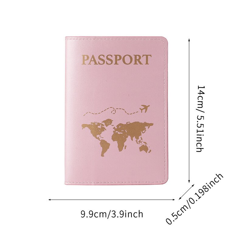 Passport Cover Manufacturer - OEM/ODM Custom World Map Gold Stamping Cover
