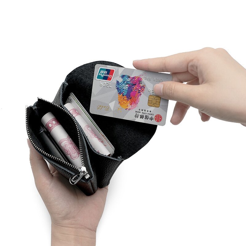 Coin Pouch Manufacturer - OEM/ODM Custom Cowhide Leather Small Change Wallet