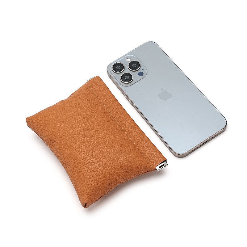 Coin Purse Manufacturer - OEM/ODM Custom Leather Self Closing Makeup Pouch