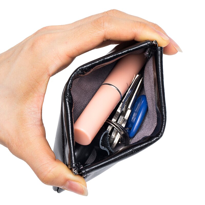 Coin Purse Manufacturer - OEM/ODM Custom Vintage Cowhide Leather Squeeze Purse