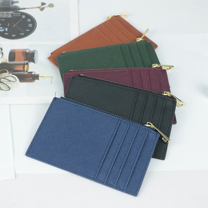 Card Holder Manufacturer - OEM/ODM Custom PU Saffiano Leather Slim Wallet