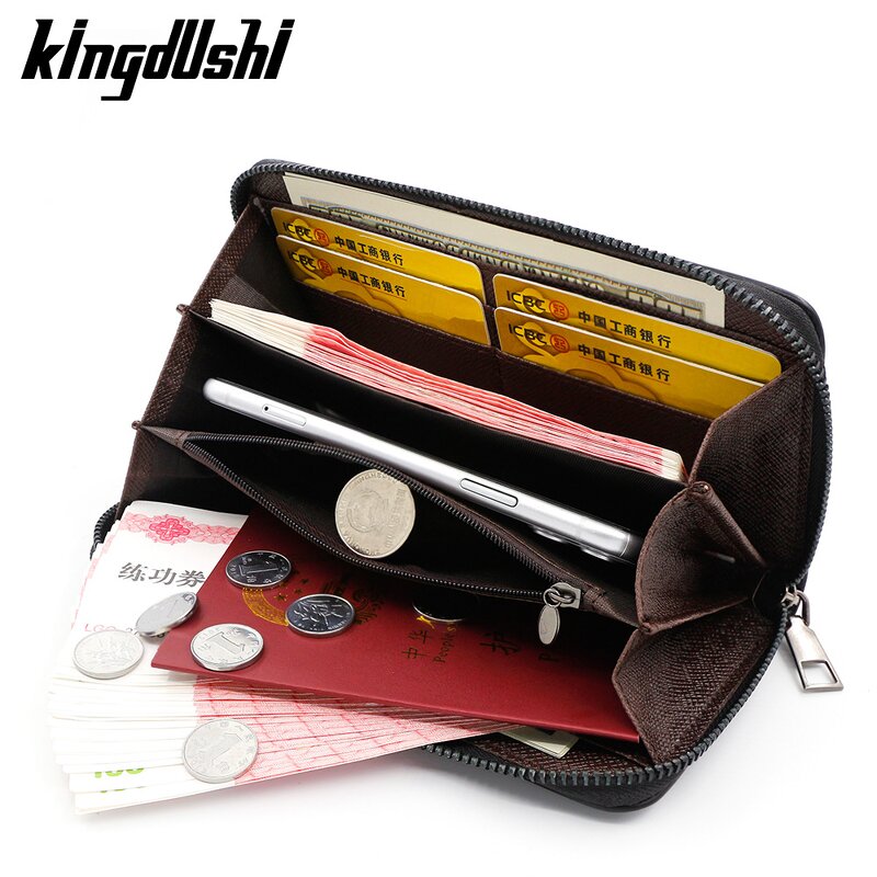 Men's Wallet Manufacturer - OEM/ODM Custom Double Zipper Business Leather Wallet