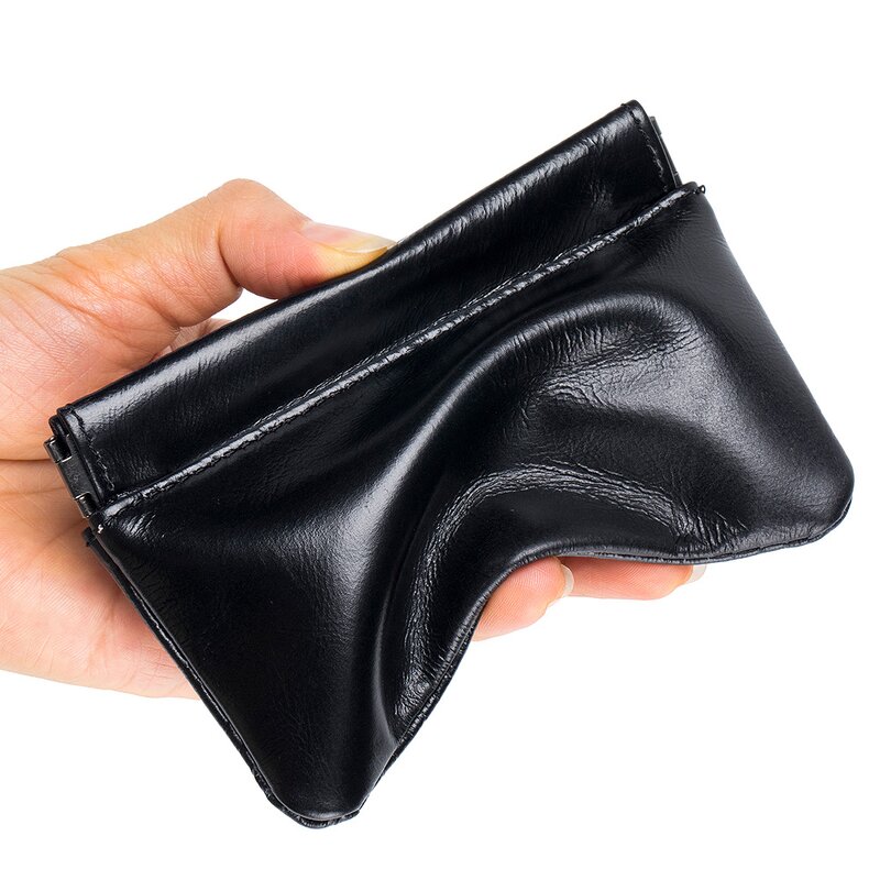 Coin Purse Manufacturer - OEM/ODM Custom Vintage Cowhide Leather Squeeze Purse