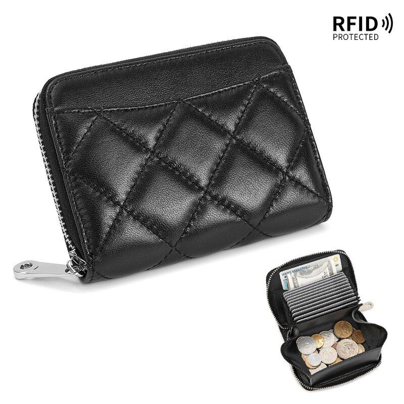 Wallet Manufacturer - OEM/ODM Custom Cowhide Leather Zip Around Small Wallet