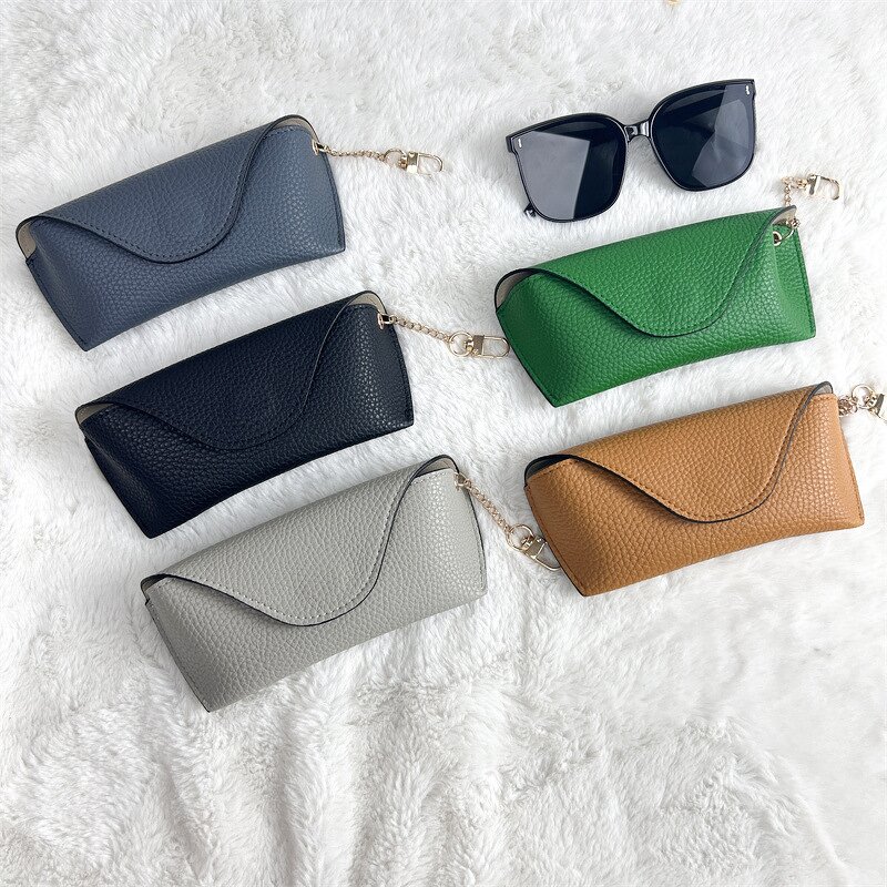 Eyeglass Storage Bag Manufacturer - OEM/ODM Custom Lychee Pattern PU Leather Case