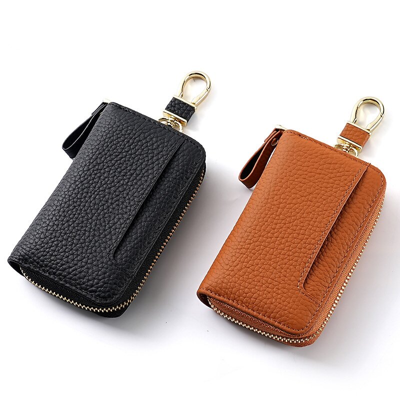 Car Key Holder Manufacturer - OEM/ODM Custom Genuine Leather Multi-Functional Keychain