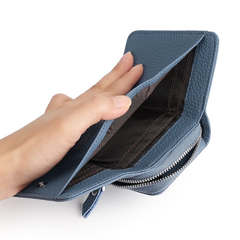 Women's Wallet Manufacturer - OEM/ODM Custom Mini Trifold Genuine Leather Wallet