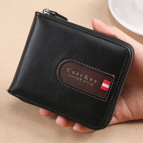 Men's Wallet Manufacturer - OEM/ODM Custom PU Leather Zipper Coin Purse