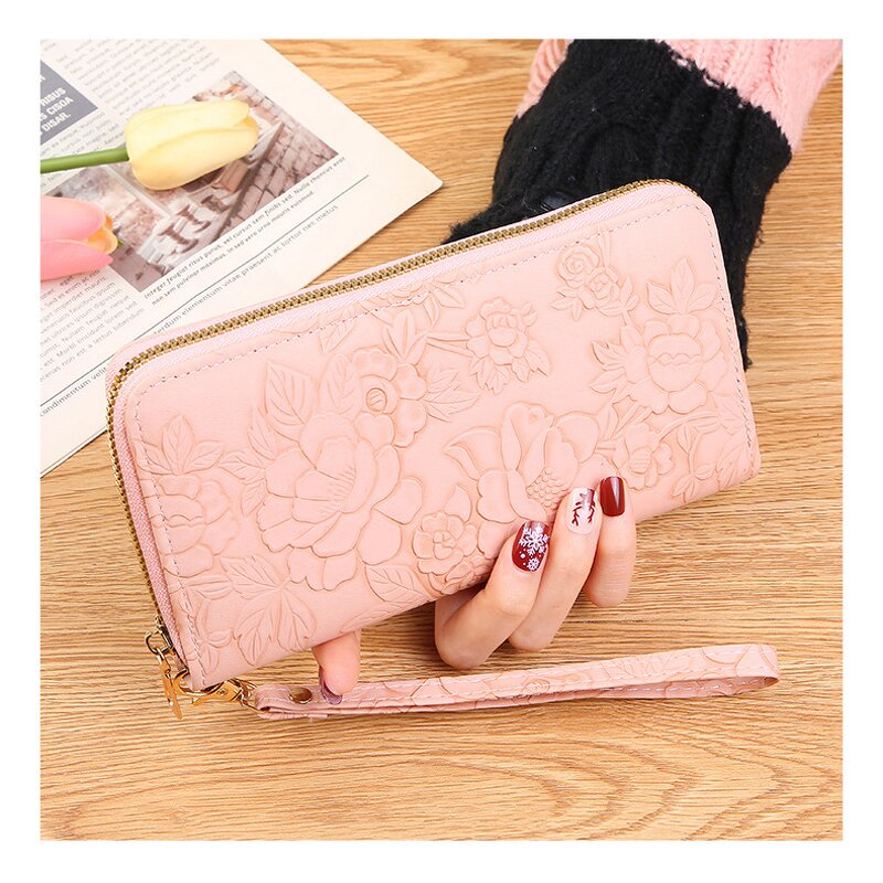 Women's Wallet Manufacturer - OEM/ODM Custom Leather Zip Around Long Wallet