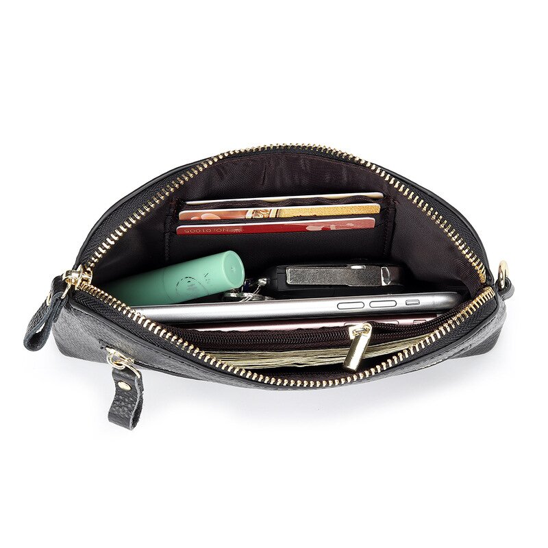 Phone Wallet Manufacturer - OEM/ODM Custom Cowhide Leather Long Zipper Wallet