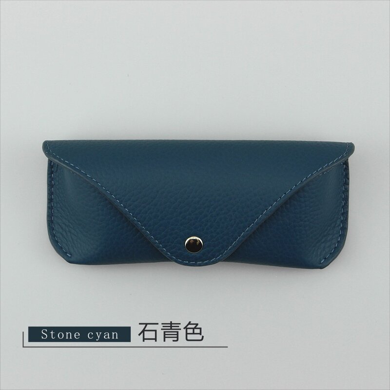 Glasses Case Manufacturer - OEM/ODM Custom Snap Button Genuine Leather Case